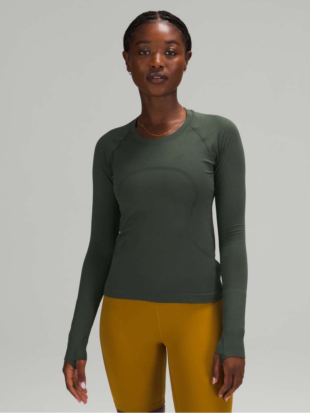 lululemon athletica Long-Sleeve Swifty in Smoked Spruce